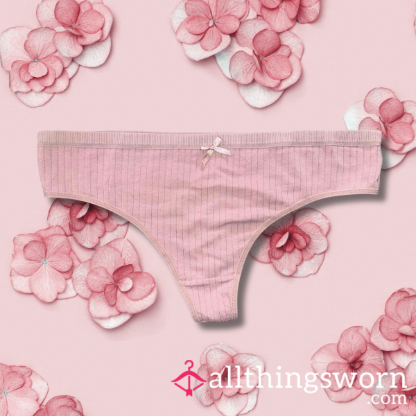 BBW Pink Cotton Thong