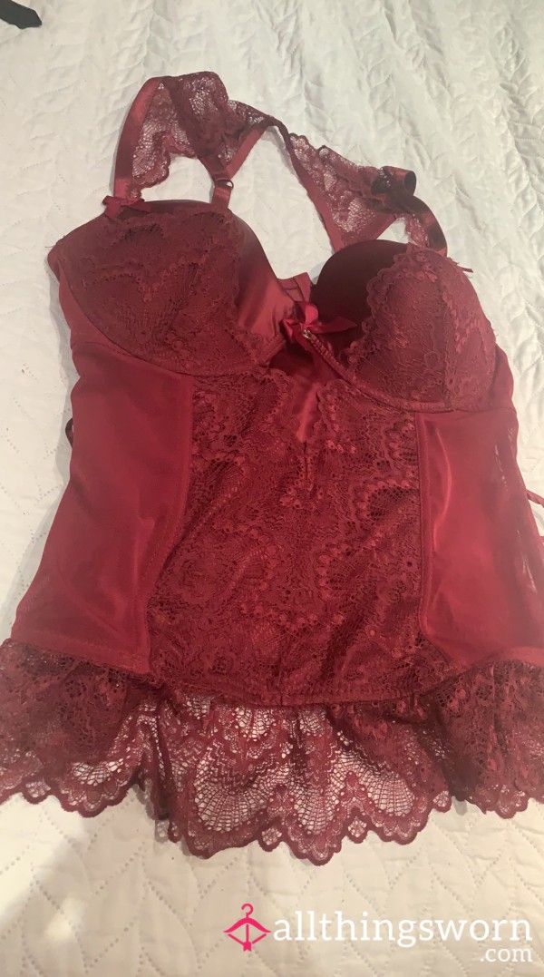 BBW Satin Basque • Worn In Sessions • Worn In S** Club