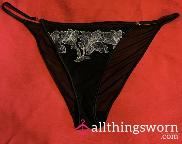 BBW Worn Cla**y Black Panties