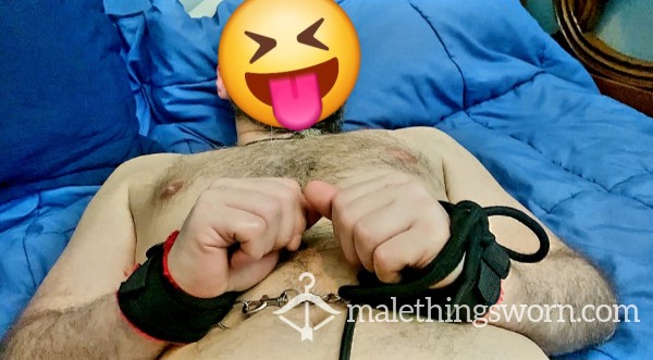 Ball Slapping And C*m Control Bound And Tied