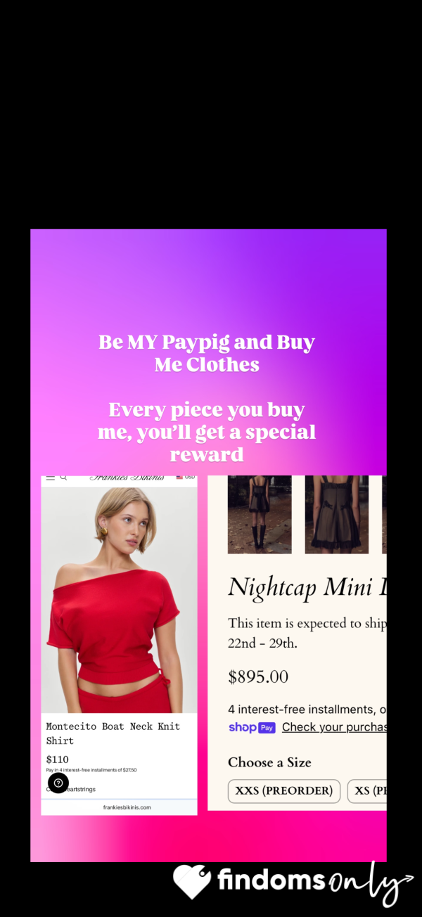 Be My Paypig And Buy Me Clothes