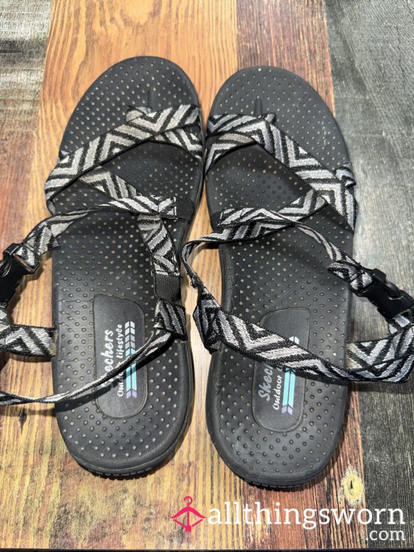 Beach Sandals With Saltwater And Sweat