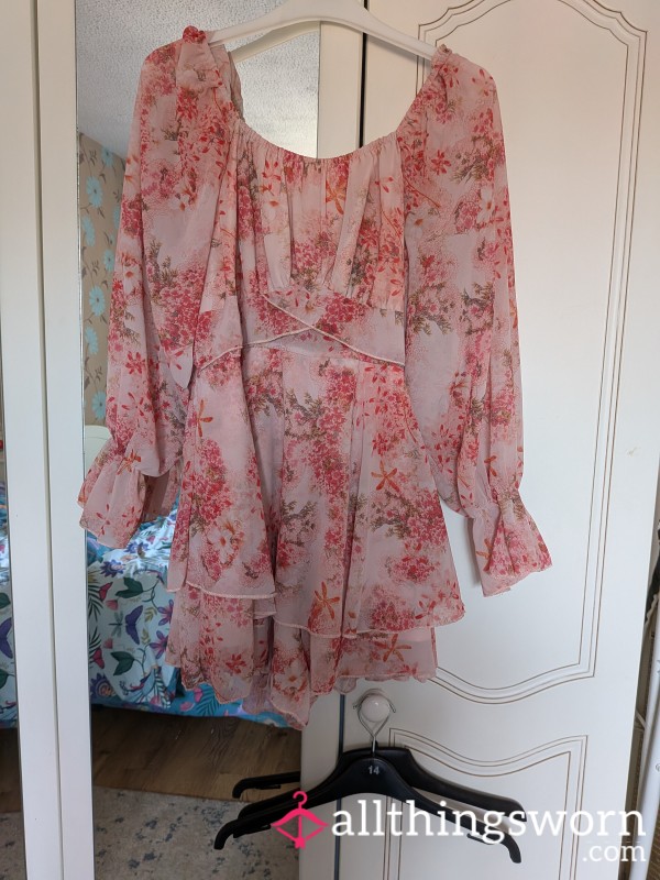 Beautiful Flor*l Romper Ideal Sissy Dress Up Size UK 14price Does Not Include Postage I've Worn This Many Times