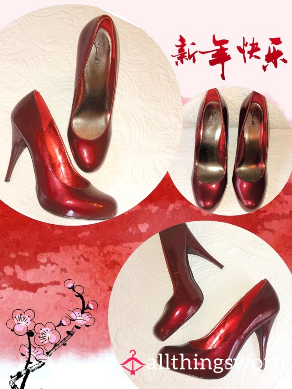 👠Beautiful Size 12W👠Ruby Red👠Pumps👠