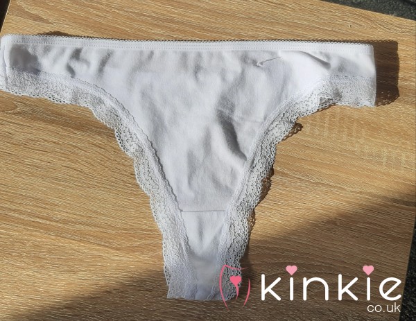 Beautiful White Worn Panties 😈