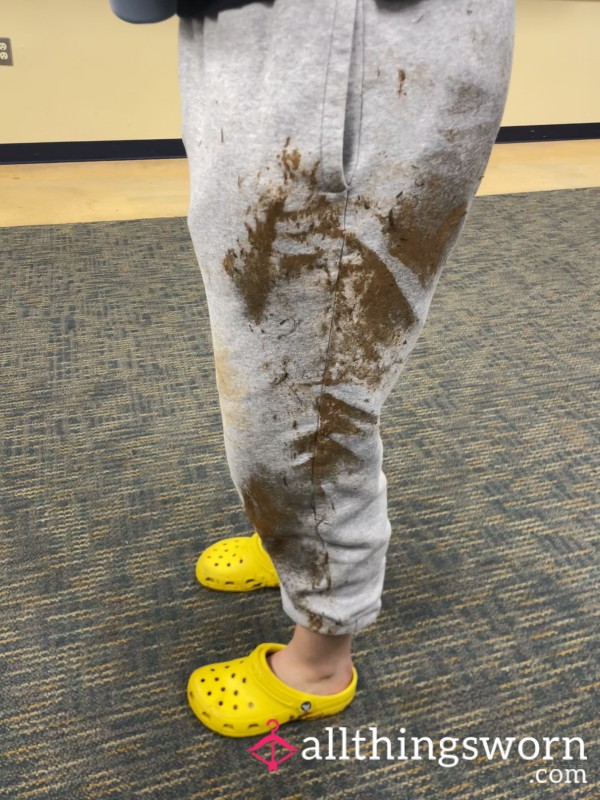 Beautifully Muddy Well-worn Underarmour Sweats