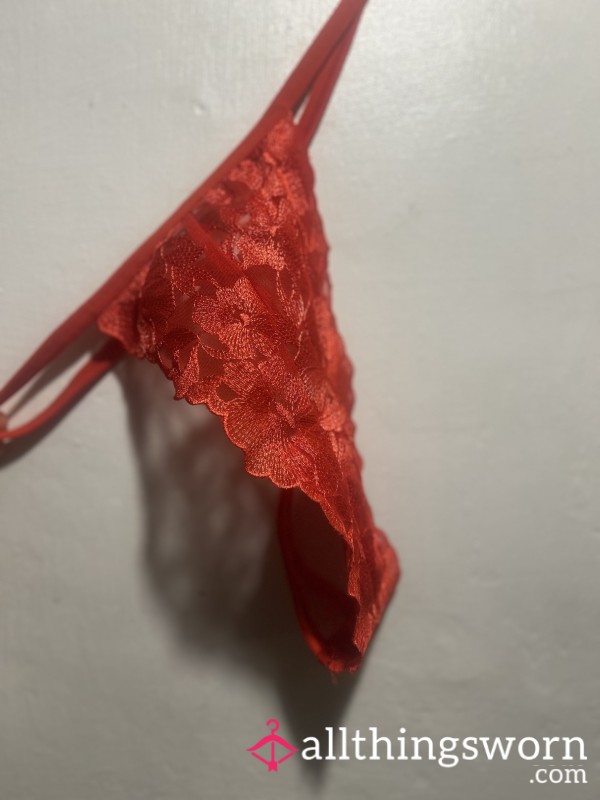 Beautifully Worn And Well Loved Red Thongs