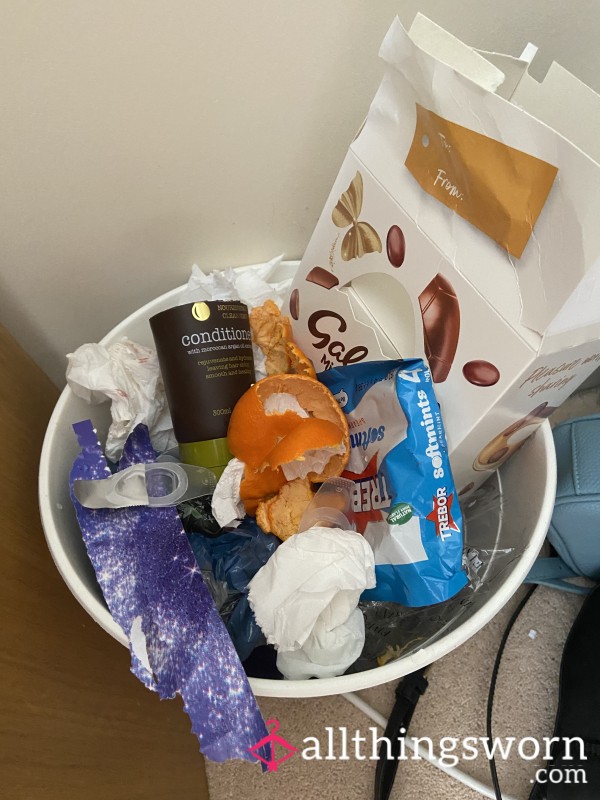 Bedroom Rubbish Bin Contents