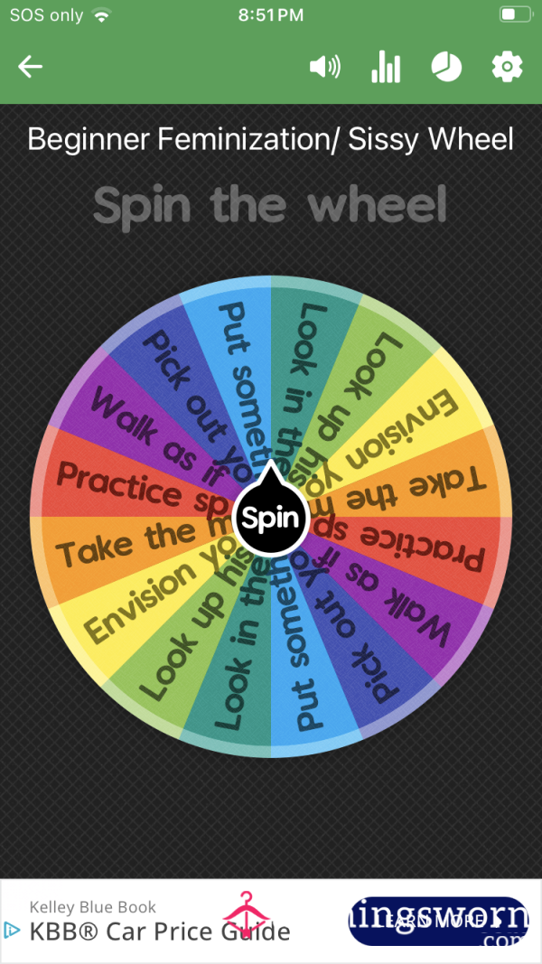 Beginner Feminization/Sissy Tasks Wheel Spin