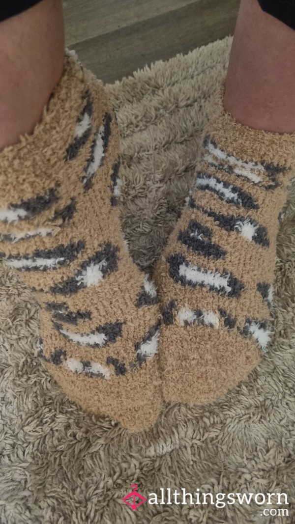 Beige Fluffy Socks