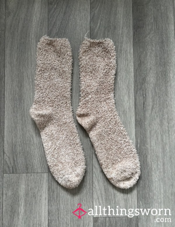 Beige Fluffy Socks