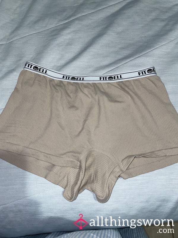 Beige High Waisted Boy Shorts😘