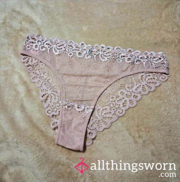 Beige Juicy Couture Lace Full Gusset Panties With Gem 💎 | 24 Hour Wear
