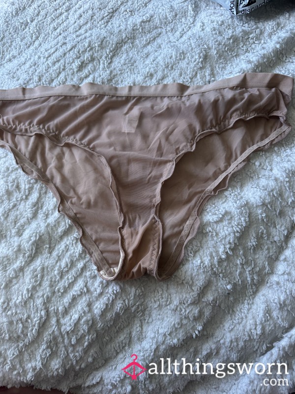 Beige Mesh Panties