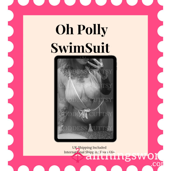 Beige Oh Polly Alterneck Open Back Swimsuit
