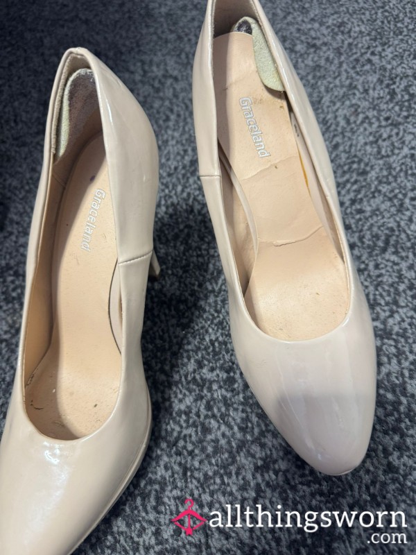 Beige Stiletto Shoes