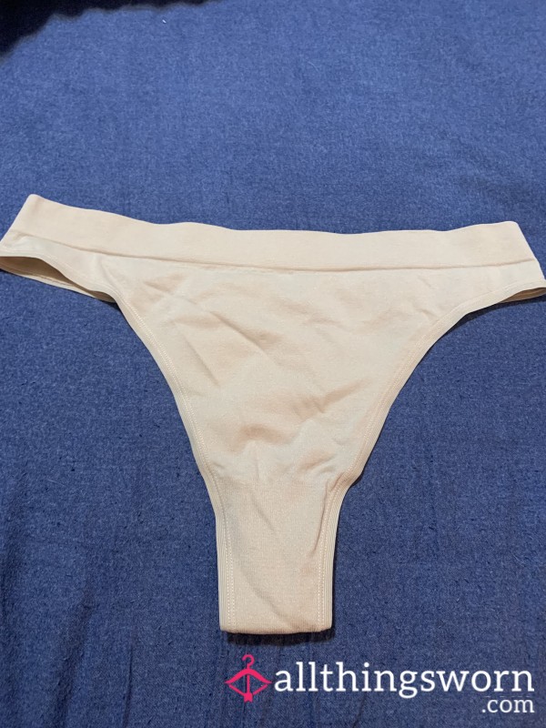 Beige Stretchy Thong