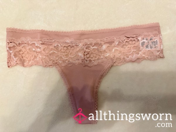 Beige Thong Worn For 24 Hours