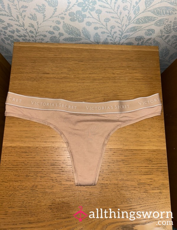 Beige Victoria’s Secret Cotton Thong