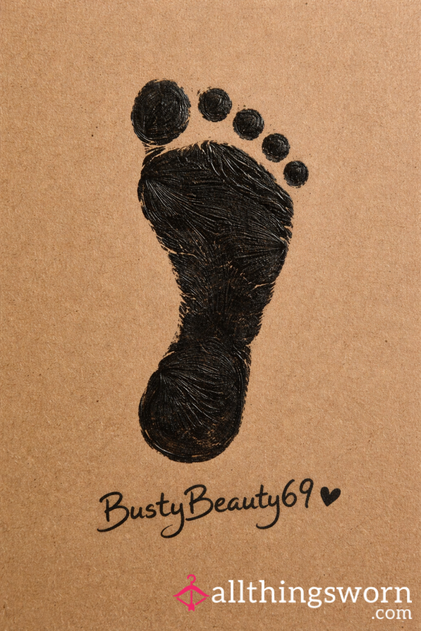 Bespoke Custom Made Foot Print Signed