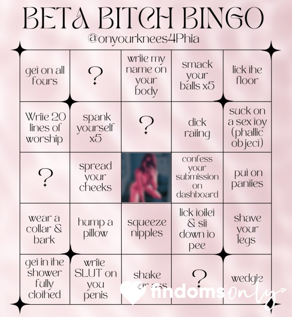 Beta B**ch Bingo
