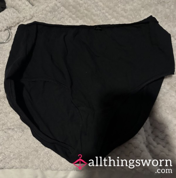 🩲 Black Big Buxom Birds Panties Worn For 24 Hours 🩲