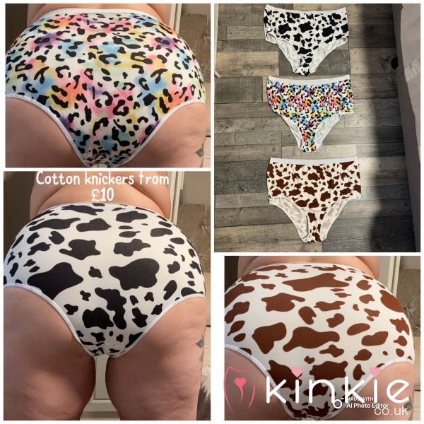 BIG GRANNY COTTON KNICKERS💦STAINED AND FILTHY VAC SEALED