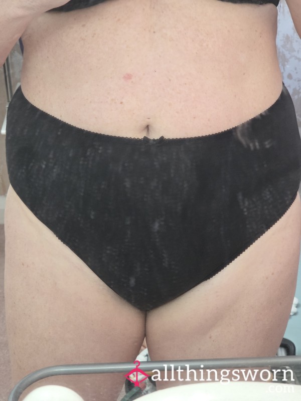 Big Momma Black Panties Worn 2 Days