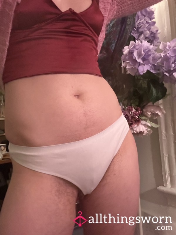 Big Natural Bush 🤍 Tiny White Thong