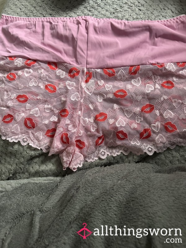 Full Back,  Satin And Lace Panties Pink