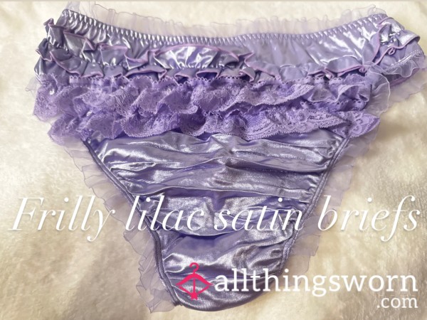 Big Sissy Lilac Satin Breifs