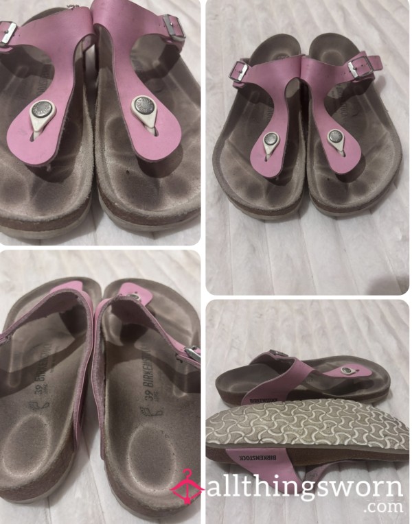 Birkenstocks, Pink, Well Worn And Dirty, Size 39/6UK 😏