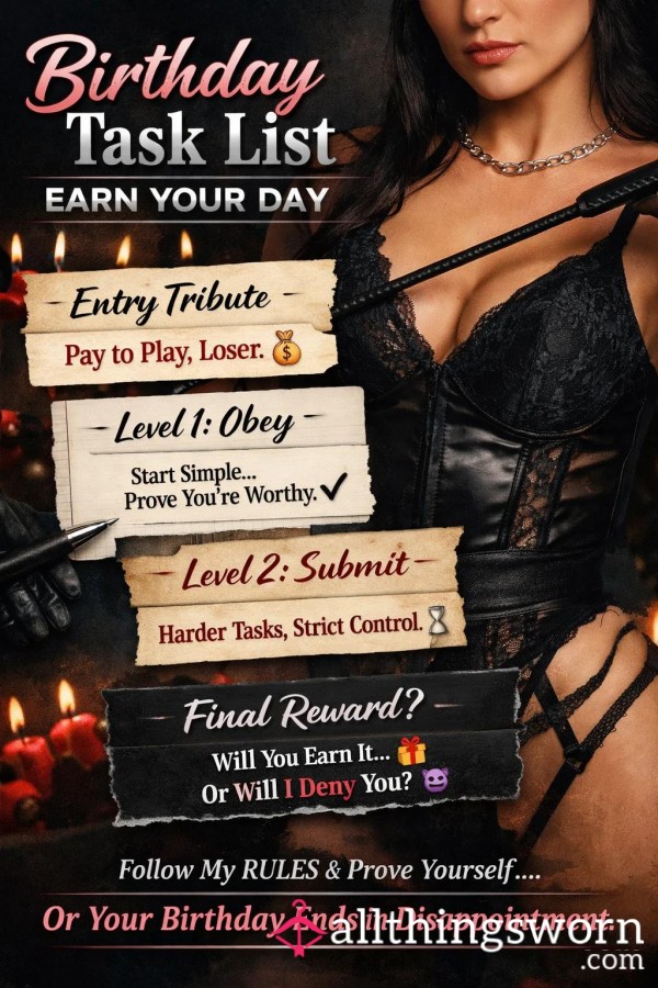 Birthday Task List – Earn Your Day