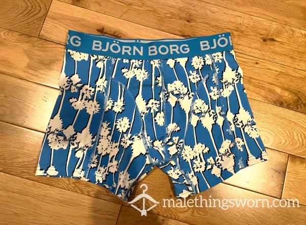 Bjorn Borg Funky Print Blue Boxer Shorts (M)- Ready To Be Customised For You