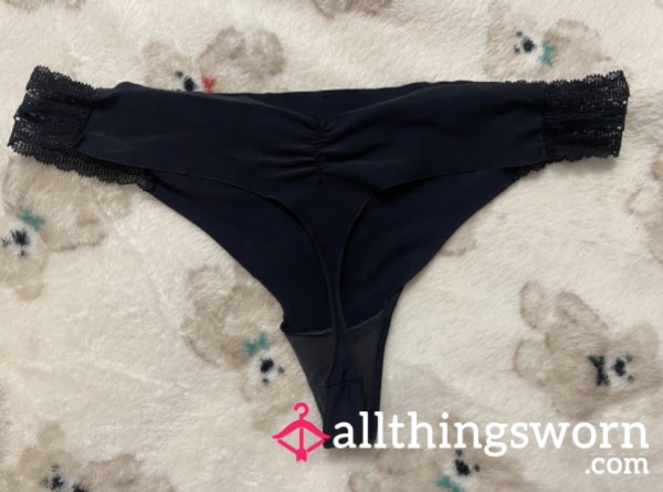 24H Well-Worn Black Thong