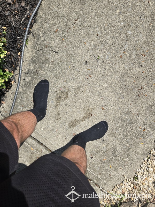 Black Adidas Size 10 Crew Socks Sweaty And Musky