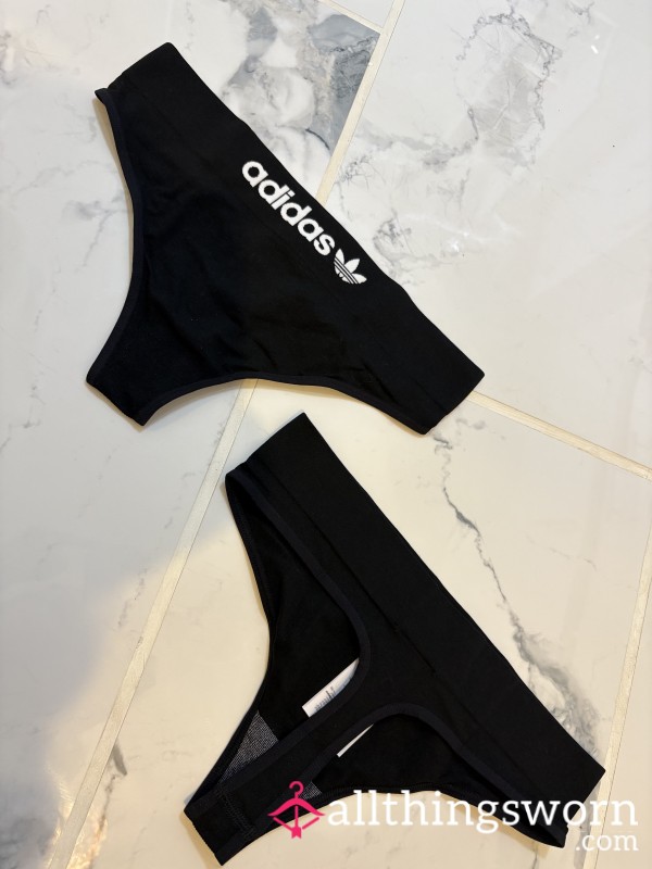 Black Adidas Thong