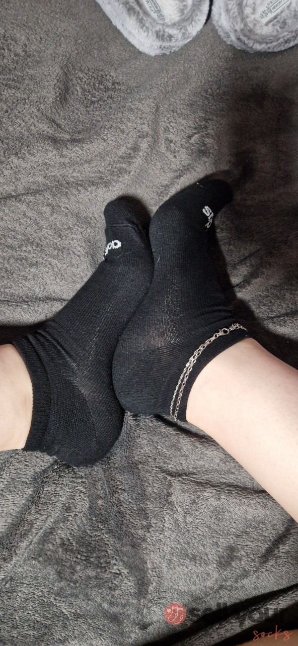 Sweaty Black Adidas Trainer Socks 🖤