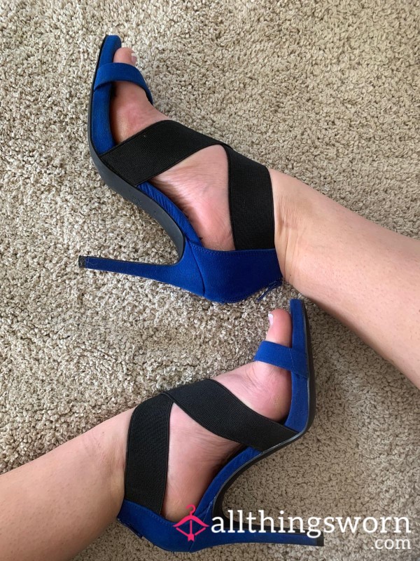Black And Blue High Heels