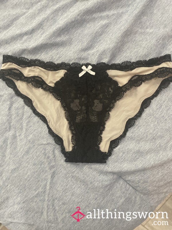 Black And Brown Lace Panties
