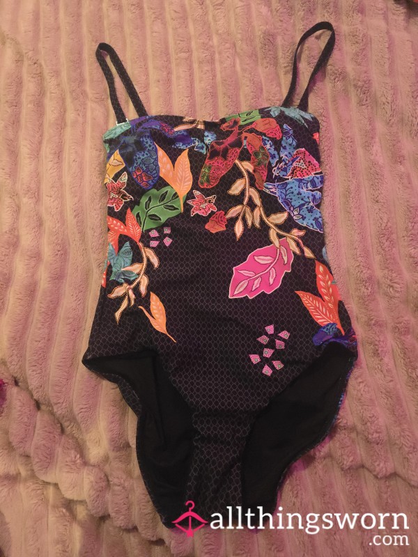 Black And Colour 1 Piece Swimwear