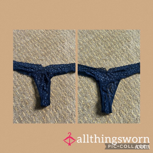 Black And Gold Thong