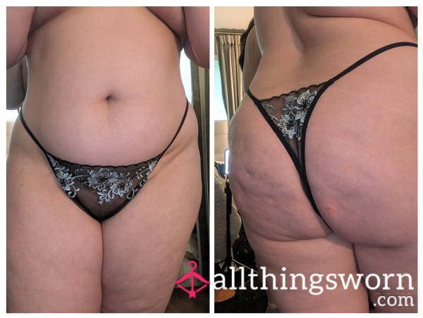 Silver Petal Thong