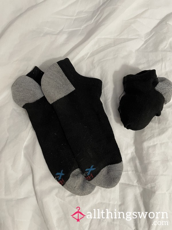 Black And Gray Work Ankle Socks