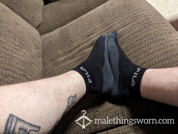 Black And Grey Fila Socks