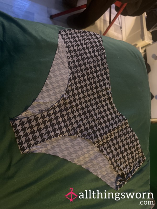 Black And Grey Printed Panties