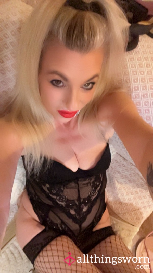 Black And Lacy With A Gusset Full Of C*m