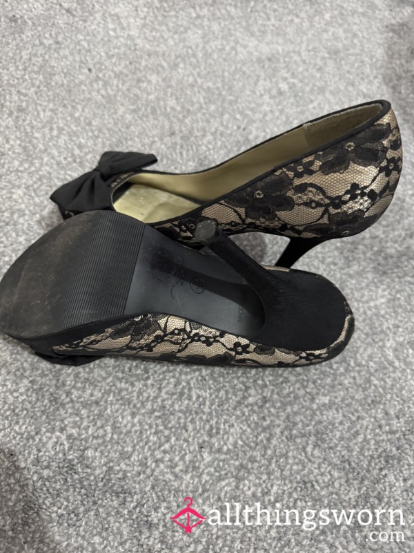 Black Heels With Lace
