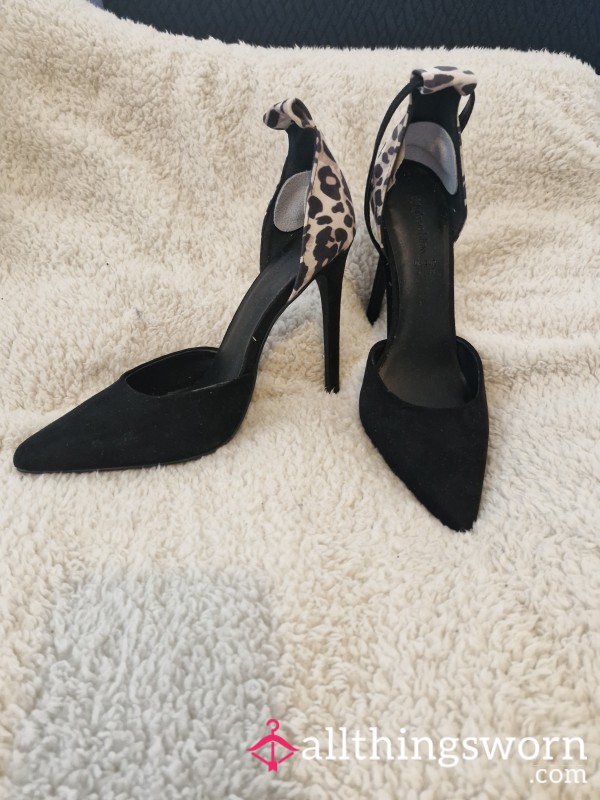Black And Leopard Heels