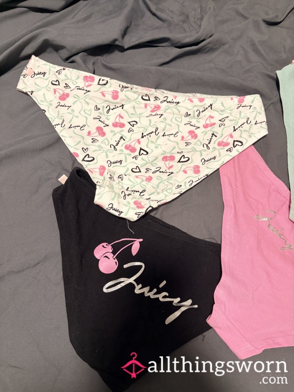 Black And Multi Color Juicy Couture Panties